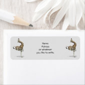 Étiquette La Girafe qui se fond autour (En situation)