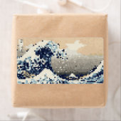 Étiquette La Grande vague au large de Kanagawa 8 bits Pixel  (En situation)