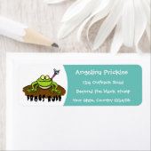 Étiquette La grenouille règle drôle dessin de grenouille ver (En situation)