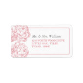 Étiquette La jolie collection de Mariages floraux Peony (Devant)