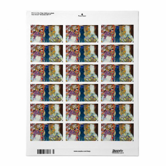 Étiquette La mariée, 1917-1918 par Gustav Klimt (Feuille entière)