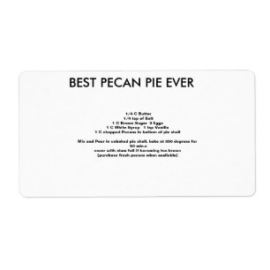 Étiquette La meilleure recette de tarte aux noix de pécan