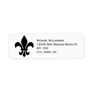 Étiquette La Nouvelle-Orléans Fleur de Lis