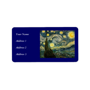 Étiquette La nuit étoilée de Vincent van Gogh (1889)
