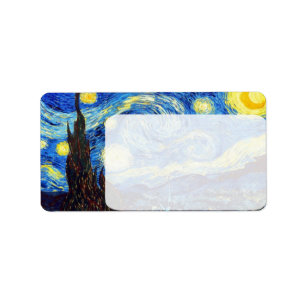 Étiquette La nuit étoilée par Vincent van Gogh 1889