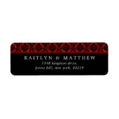 Étiquette La Parties scintillant Damask Las Vegas Mariage Co (Devant)