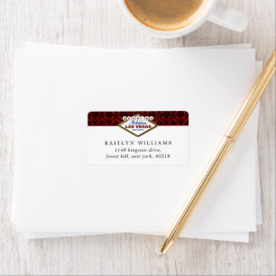 Étiquette La Parties scintillant Damask Las Vegas Mariage Co