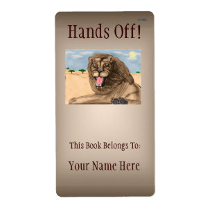 Étiquette La plaque d'immatriculation du lion