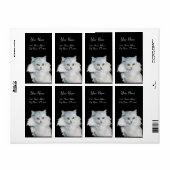 ÉTIQUETTE LA REINE DES CHATS BLANCS (Feuille entière)