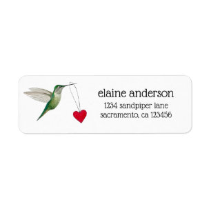 Étiquette La Saint-Valentin Colibri