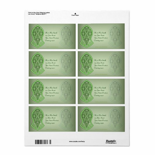 Étiquette La Sandale Du Prophète (Vert) (Feuille entière)