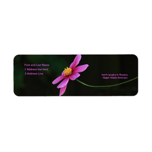 Étiquette La terre rit en fleurs : (Devant)