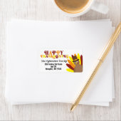 Étiquette La Turquie mignonne rétro heureux de remercier le (En situation)