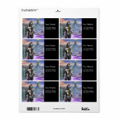 ÉTIQUETTE LA VEILLE D'UN CYBORG DU NOUVEL AN (Feuille entière)