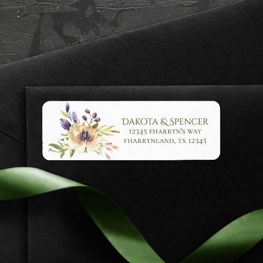 Étiquette La verdure de l'anémone | Sage Floral Mariage Adre