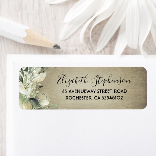 Étiquette La verdure et le bois rustique Pays (En situation)