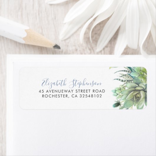 Étiquette La verdure Succulente (En situation)