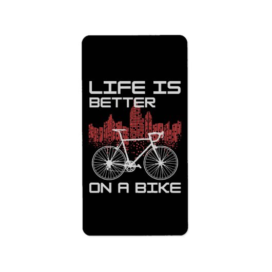 Étiquette La vie est meilleure à vélo (Devant)