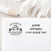 ÉTIQUETTE **LA VIE EST MEILLEURE AU LAC**ÉTIQUETTE D'ADRESSE (En situation)