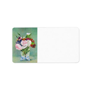 Étiquette La vie toujours avec des fleurs par Edouard Manet