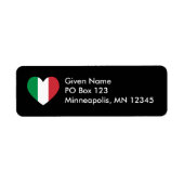 Étiquette Label Cœur Italien (Devant)
