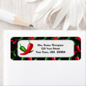 Étiquette Label d'adresse de retour Chili Peppers (En situation)