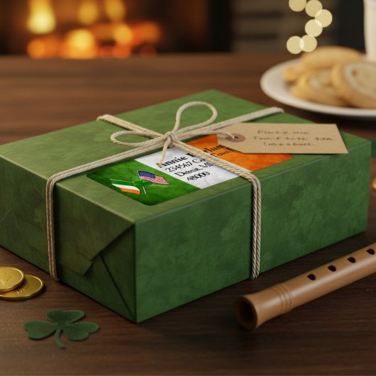 Étiquette Label d'adresse de retour des drapeaux américains 