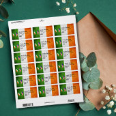 Étiquette Label d'adresse de retour des drapeaux américains 