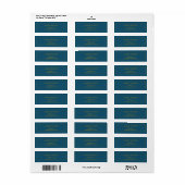 Étiquette Label d'adresse de retour Gold Blue (Feuille entière)