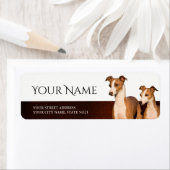 Étiquette Label d'adresse de retour Greyhounds italien (En situation)