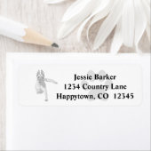 Étiquette Label d'adresse de retour Pencil Belgique Malinois (En situation)