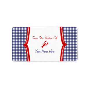 Étiquette Label de cuisine "de la cuisine" du homard