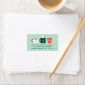 Étiquette Label de l'adresse de retour Christmas Mugs (En situation)