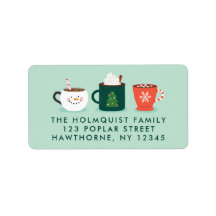 Label de l'adresse de retour Christmas Mugs