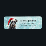 Étiquette Label de l'adresse de retour Christmas Schnauzer<br><div class="desc">Label de l'adresse de retour Christmas Schnauzer</div>