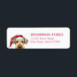 Étiquette Label de retour Christmas Airdale Terrier<br><div class="desc">Label de retour Christmas Airdale Terrier</div>
