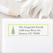 Étiquette Label de retour d'arbre de Noël moderne (En situation)