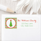 Étiquette Label de retour d'arbre de Noël moderne (En situation)