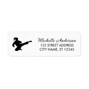 Étiquette Label Karate / Taekwondo / judo Adresse de retour