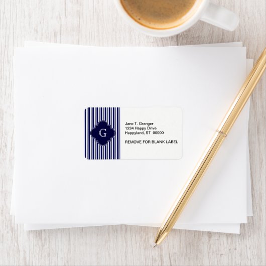 Étiquette Label monogram de la marine (En situation)