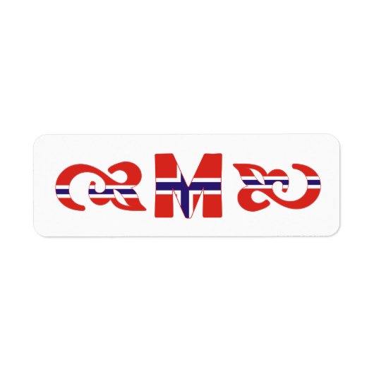 Étiquette Label norvégien Monogram M (Devant)