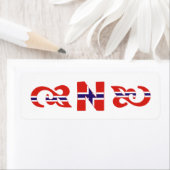 Étiquette Label norvégien N Monogramme (En situation)