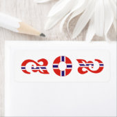 Étiquette Label Norvégien O Monogramme (En situation)