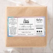 Étiquette Label Pastel Cotton Candy Scented Soy (En situation)