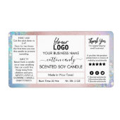 Étiquette Label Pastel Cotton Candy Scented Soy (Devant)