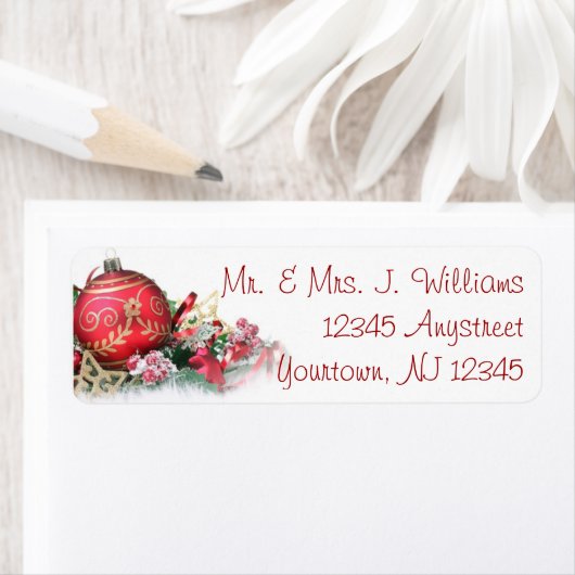 Étiquette Label Red Christmas (En situation)