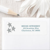 Étiquette Label Stars Return Address (En situation)