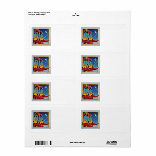 Étiquette LABEL - Sunrise Cowboy Boots (Feuille entière)