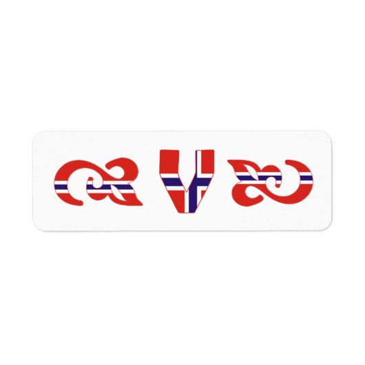 Étiquette Label V norvégien Monogramme (Devant)