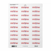 Étiquette Label V norvégien Monogramme (Feuille entière)